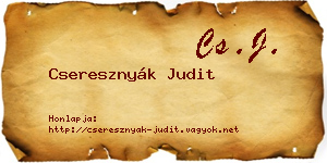 Cseresznyák Judit névjegykártya